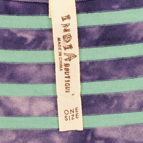 India Boutique Tie-Dye Stripe Tank Dress - Picture 6 of 7